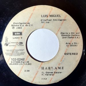 Luis Miguel - Los Muchachos De Hoy / Háblame Vinilo