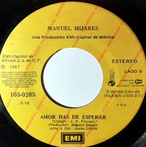 Manuel Mijares - Bella / Amor Has De Esperar Vinilo