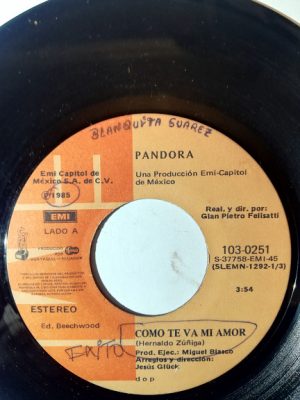 Pandora - Como Te Va Mi Amor / Cuando No Estas Conmigo Vinilo