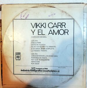 Vikki Carr - Y El Amor - Canta En Español Vinilo