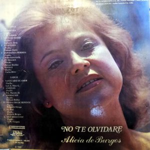 Alicia De Burgos - No te olvidaré Vinilo