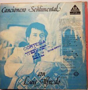 Luis Alfredo - Cancionero Sentimental Con Luis Alfredo Vinilo