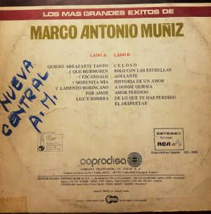 Marco Antonio Nuñiz - Los Mas Grandes Exitos De Marco Antonio Nuñiz Vinilo