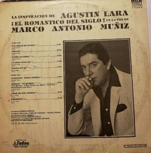 Marco Antonio Nuñiz - La Inspiración De Agustin Lara ¡El Romantico Del Siglo! Vinilo