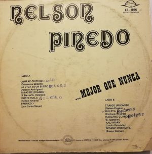 Nelson Pinero - Nelson Pinedo... Mejor Que Nunca Vinilo