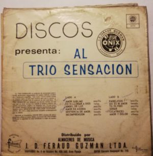 Trio Sensación  - Discos Onix Presenta Al Trio Sensación Vinilo