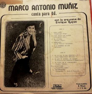 Marco Antonio Nuñiz - Marco Antonio Nuñiz Canta Para Usted Vinilo