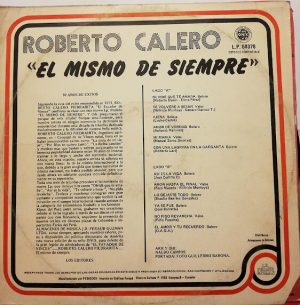 Roberto Calero  - El Mismo De Siempre Vinilo