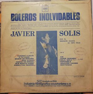 Javier Solis - Boleros Inolvidables Vinilo