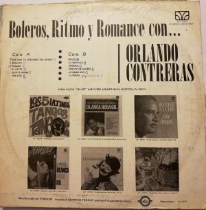 Orlando Contreras - Boleros, Ritmo Y Romance Con... Orlando Contreras Vinilo