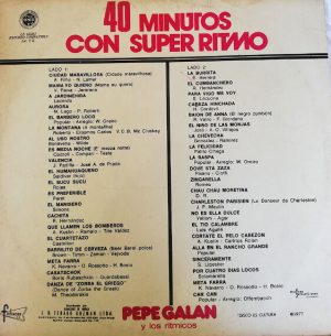 Pepe Galan Y Los Ritmicos - 40 Minutos Con Super Ritmo Vinilo