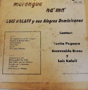 Luis Kalaff - Merengue Na Ma Vinilo