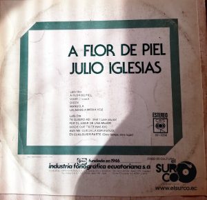 Julio Iglesias - A Flor De Piel Vinilo