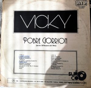 Vicky - Pobre Gorrión Vinilo