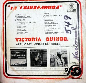 Victoria Quinde - La Triunfadora Vinilo