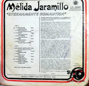 Mélida Jaramillo - Eternamente Romántica Vinilo