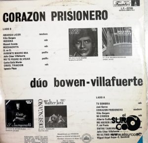 Dúo Bowen Villafuerte - Corazón Prisionero Vinilo