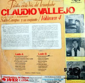 Claudio Vallejo - Pasillos En La Voz Del Triunfador Vinilo