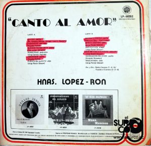 Hermanas Lopez Ron - Canto Al Amor Vinilo