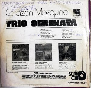 Trio Serenata - Corazón Mezquino Vinilo