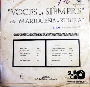 Dúo Maridueña Rubira - Voces De Siempre Vinilo