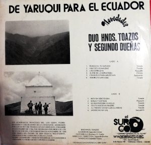 Dúo Hermanos Toazo - De Yaruqui Para El Ecuador Vinilo