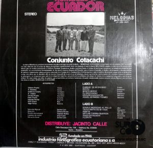 Conjunto Cotacachi - Homenaje A Ecuador Vinilo