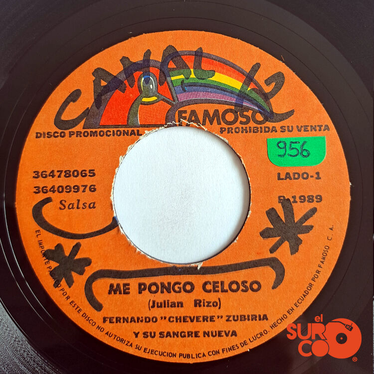 Fernando “Chévere” Zubiria - Me Pongo Celoso / Mi Niña Colegiala Vinilo