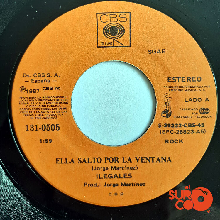 Ilegales - Ella Saltó Por La Ventana / Todo Lo Que Digaís Que Somos Vinilo